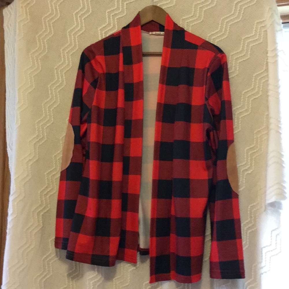Red Buffalo check cardigan